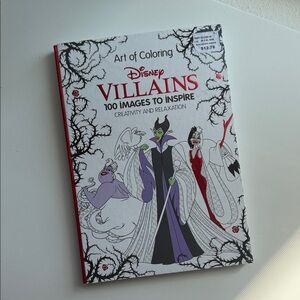 Disney Villains Art of Coloring Book - Black, White, Purple